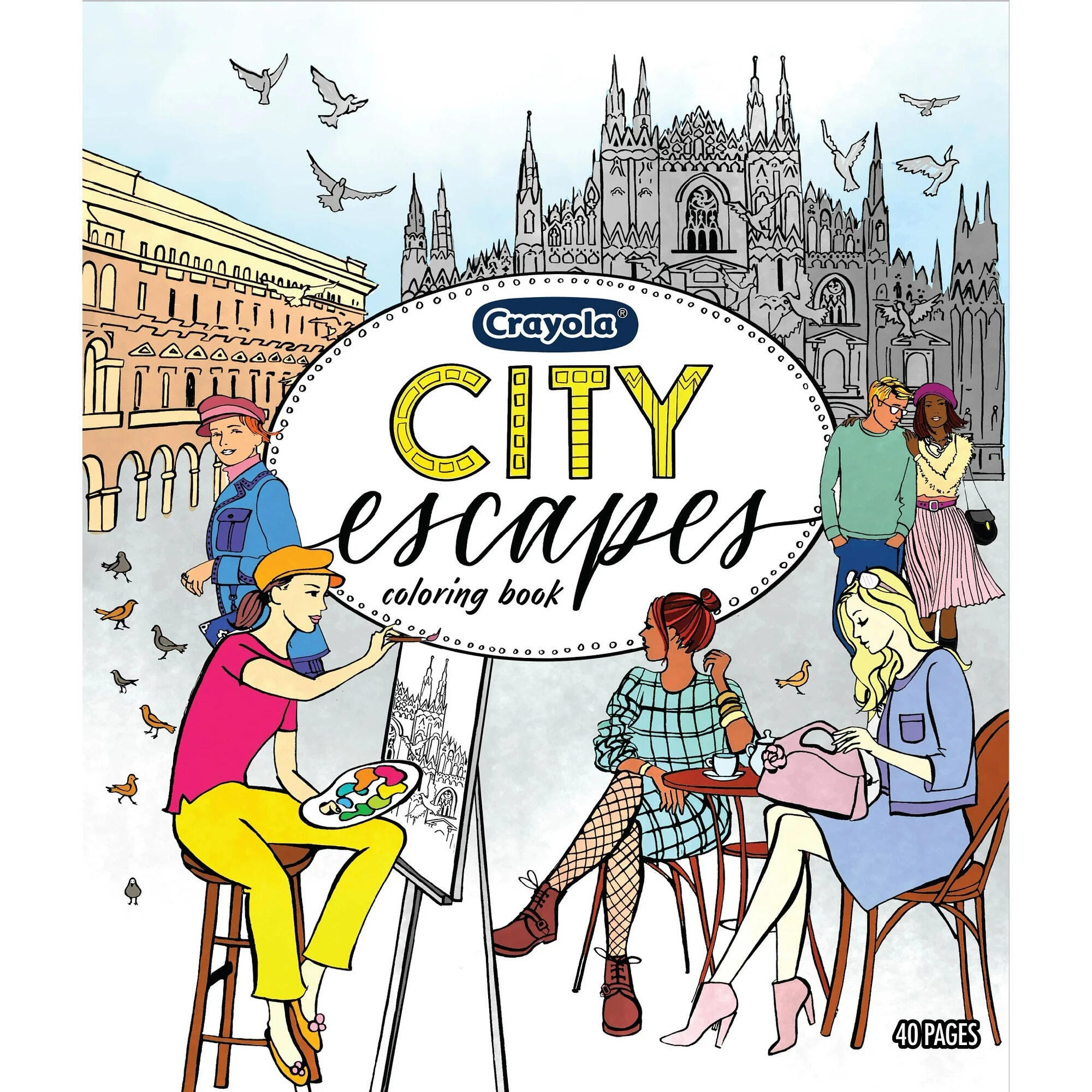 Crayola Adult Coloring Book, City Escapes, 40 Pages 2127891